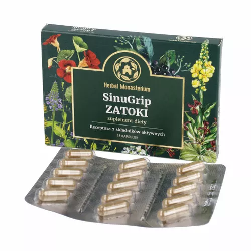 Herbal Monasterium SinuGrip Zatoki, 15 kapsułek