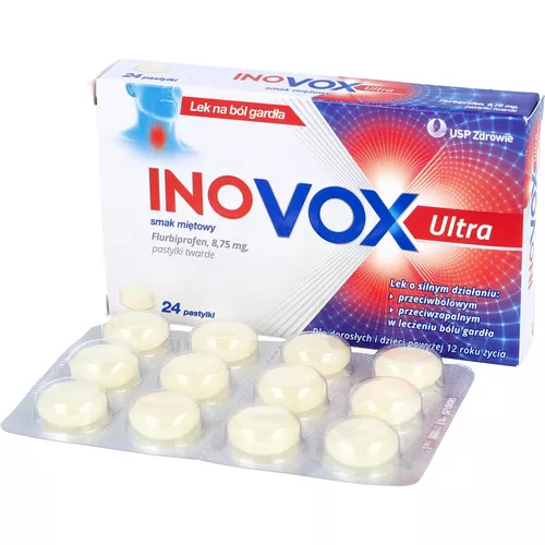 Inovox Ultra 8,75 mg, smak miętowy, 24 pastylki do ssania