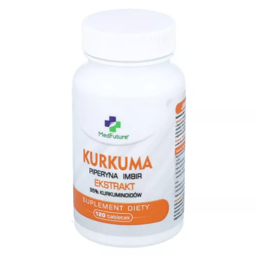 MedFuture Kurkuma, Piperyna i Imbir, ekstrakt, 120 tabletek