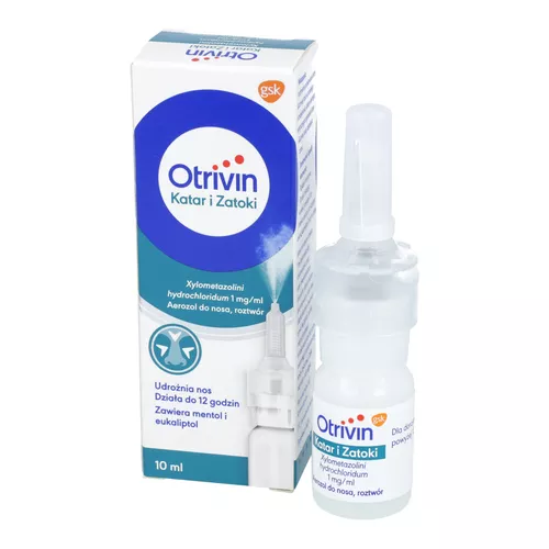 Otrivin Katar i Zatoki 1 mg/ml, aerozol do nosa, roztwór, 10 ml