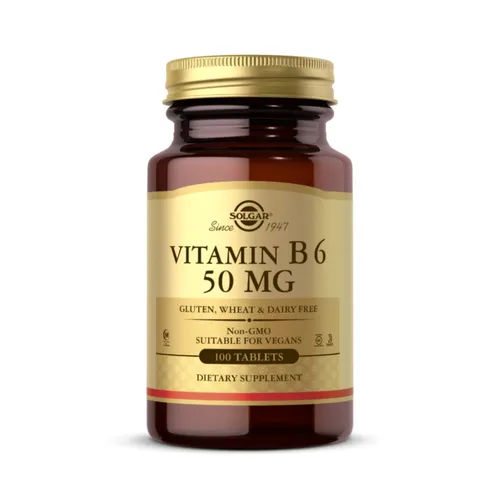 Solgar Witamina B6 50 mg, 100 tabletek