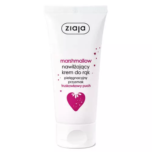 ziaja marshmallow - nawilżający krem do rąk, truskawkowy puch, 50 ml