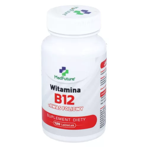 MedFuture Witamina B12 + Kwas Foliowy, 120 tabletek