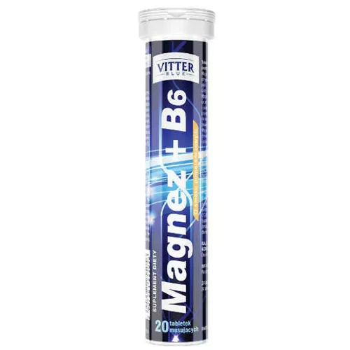 Vitter Blue Magnez + B6, 20 tabletek musujących