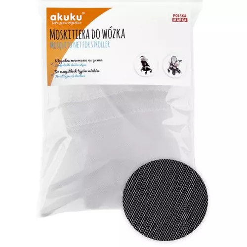 Akuku - moskitiera uniwersalna do wózka, biała, 1 sztuka /A0445