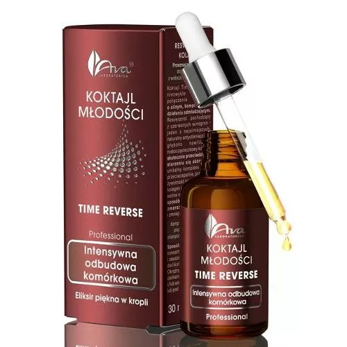 AVA KOKTAJL MŁODOŚCI TIME REVERSE - intensywna odbudowa komórkowa, 30 ml