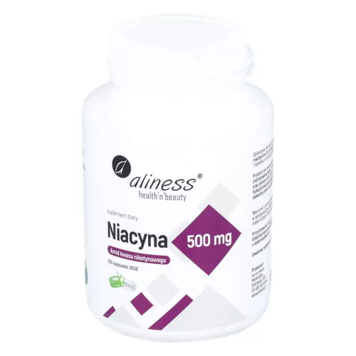 Aliness Niacyna 500 mg, 100 kapsułek