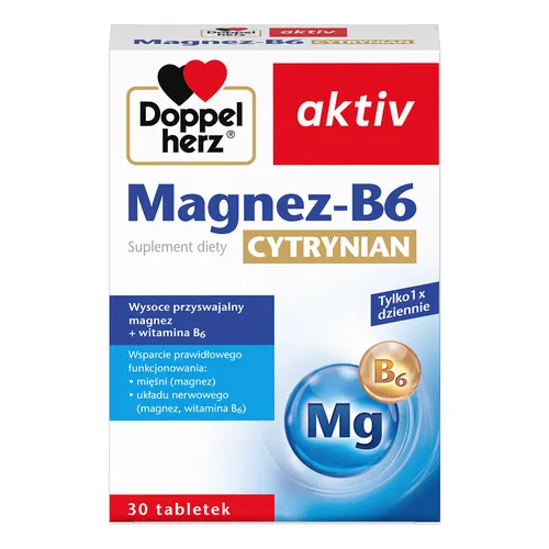 Doppelherz aktiv - Magnez-B6 CYTRYNIAN, tabletki, 30 sztuk