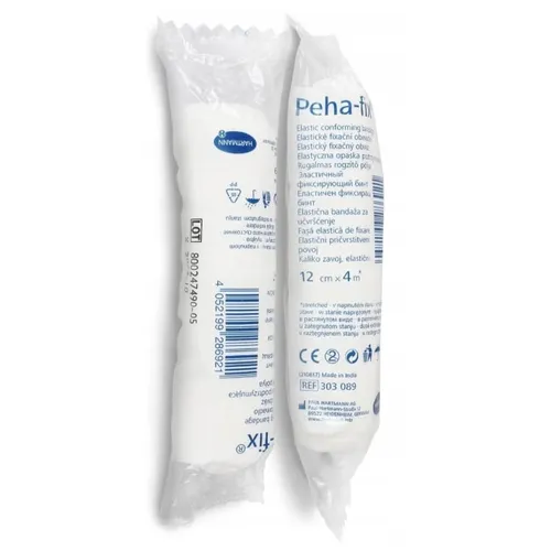 HARTMANN - PEHA-FIX, opaska elastyczna 12 cm x 4m, 1 sztuka