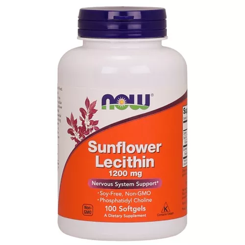 NOW FOODS Sunflower Lecithin 1200 mg, 100 kapsułek