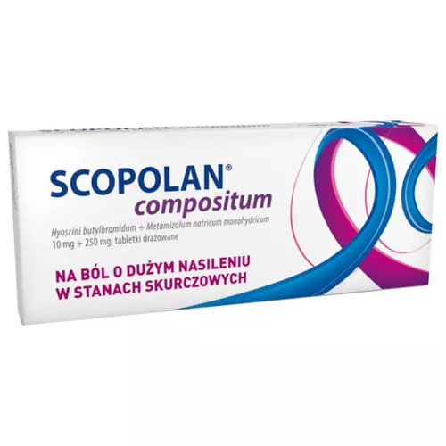 Scopolan Compositum 10 mg + 250 mg, 10 tabletek drażowanych