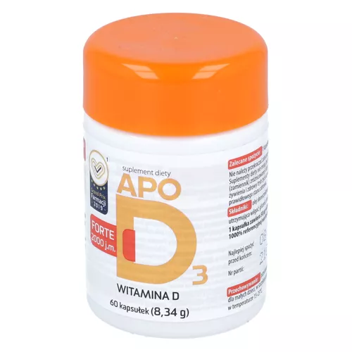 APOD3 FORTE 2000 j.m. - witamina D, kapsułki, 60 sztuk