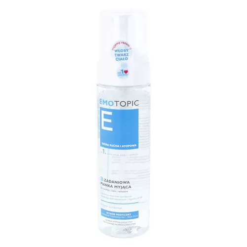 EMOTOPIC - 3-zadaniowa pianka myjąca do twarzy, ciała i włosów, 200 ml