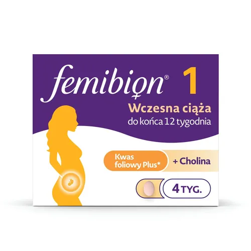 Femibion 1 Wczesna ciąża - 1-12 tydzień, 28 tabletek