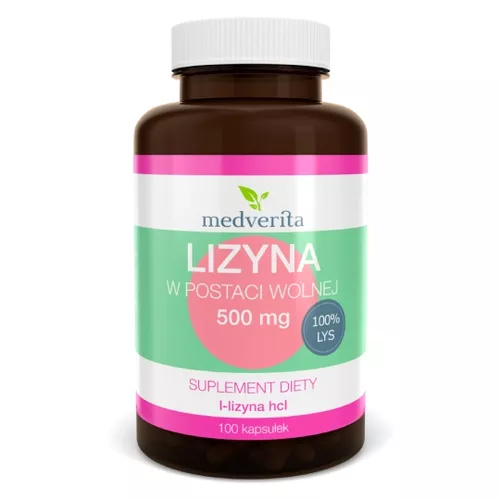 Medverita Lizyna 500 mg, 100 kapsułek