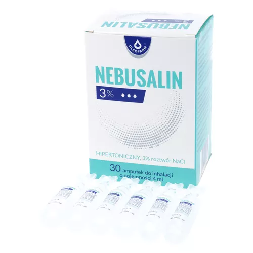 Nebusalin 3% - hipertoniczny roztwór do inhalacji, ampułki, 4 ml x 30 sztuk