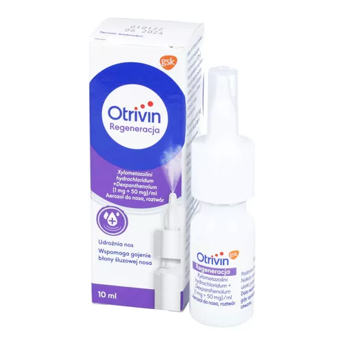 Otrivin Regeneracja (1 mg + 50 mg)/ml, aerozol do nosa, roztwór, 10 ml