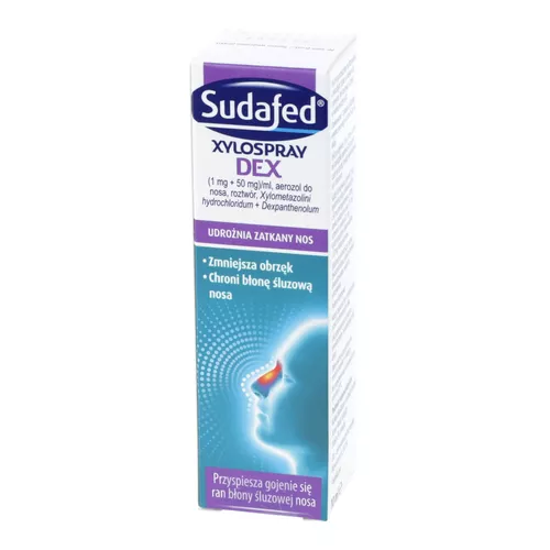 Sudafed XyloSpray DEX (1 mg + 50 mg)/ ml, aerozol do nosa, 10 ml
