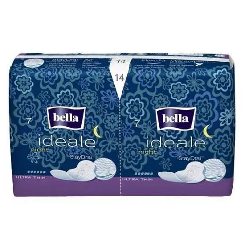 Bella Ideale Night ultra thin - podpaski ze skrzydełkami, StayDrai, 14 sztuk