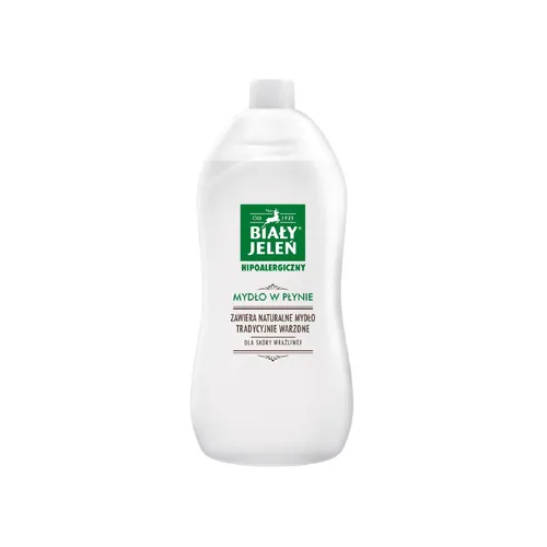 BIAŁY JELEŃ - mydło w płynie, kozie mleko, zapas, 1000 ml
