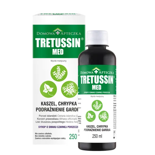 Domowa Apteczka Tretussin MED - kaszel, chrypka, podrażnienie gardła, syrop, 250 ml