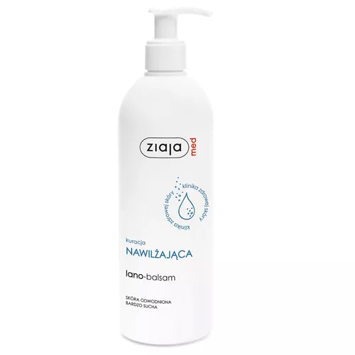 ziaja med - kuracja nawilżająca, lano-balsam, 400 ml