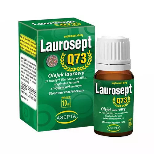 Laurosept Q73, olejek laurowy, krople, 10 ml