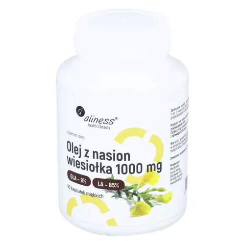 Aliness, olej z nasion wiesiołka - 1000 mg, 90 kapsułek