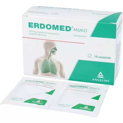 Erdomed Muko 225 mg, proszek, 10 saszetek