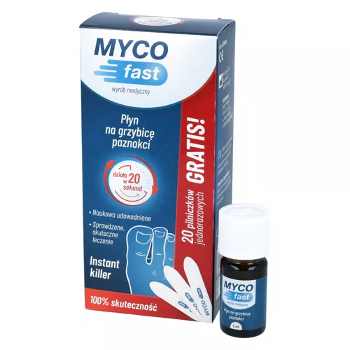 MYCOfast - płyn na grzybicę, 5 ml + 20 jednorazowych pilniczków