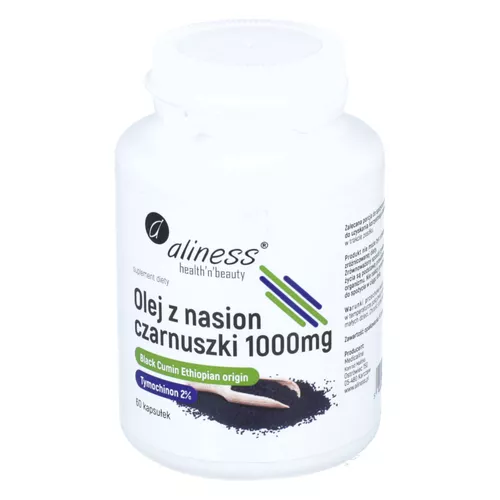 Aliness, olej z nasion czarnuszki - 1000 mg, 60 kapsułek