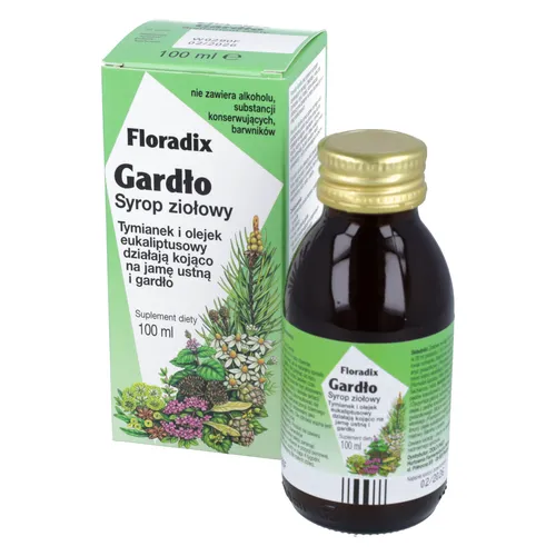 Floradix Gardło, syrop ziołowy, 100 ml