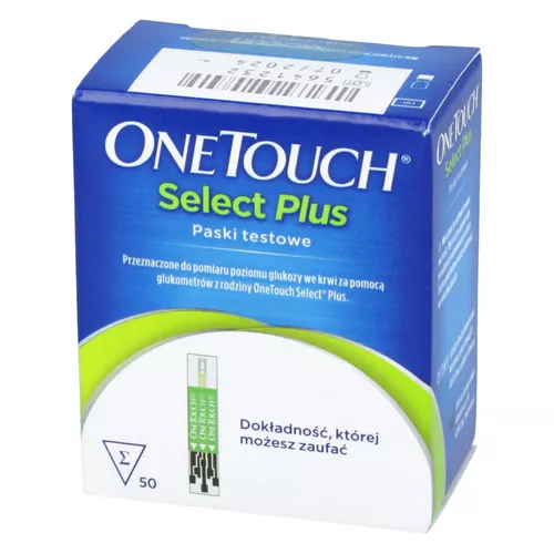 One Touch Select Plus - Paski testowe do glukometru, 50 pasków