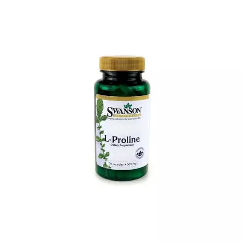 Swanson L-Prolina - 500 mg, kapsułki, 100 sztuk