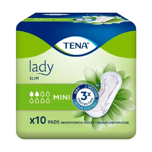 TENA Lady Slim Mini - specjalistyczne wkładki anatomiczne, 10 sztuk