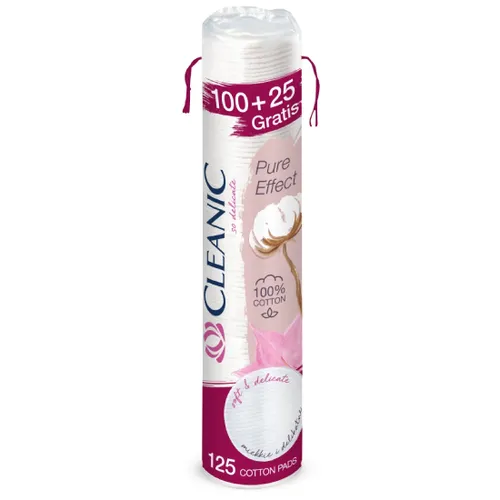 CLEANIC Pure Effect - płatki kosmetyczne, 125 sztuk