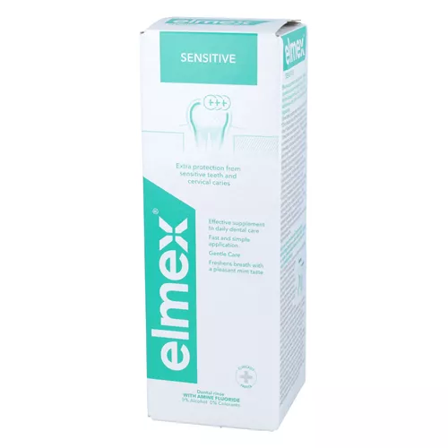 elmex Sensitive Plus - Płyn do płukania jamy ustnej, 400 ml