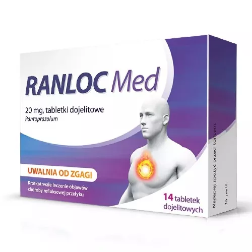 Ranloc Med - w przypadku chorób refluksowych 20 mg, 14 tabletek