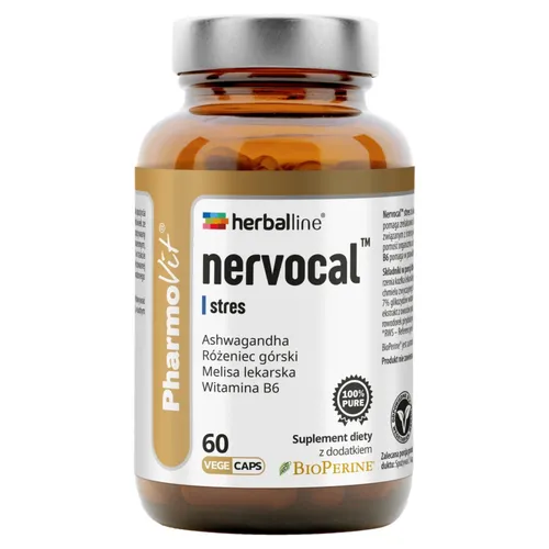 PharmoVit Herballine Nervocal Stres, 60 kapsułek roślinnych
