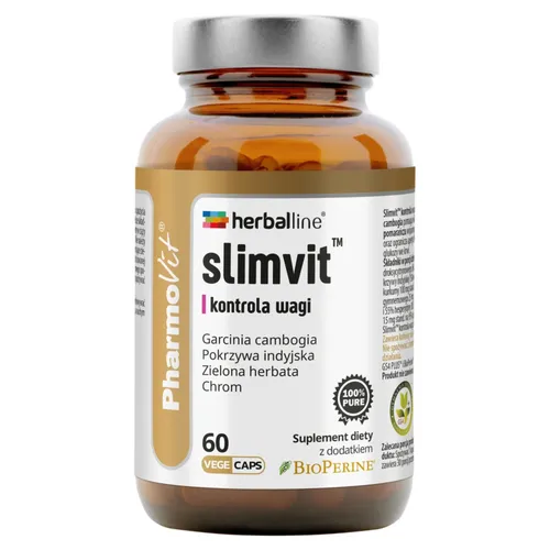 PharmoVit Herballine Slimvit Kontrola wagi, 60 kapsułek roślinnych