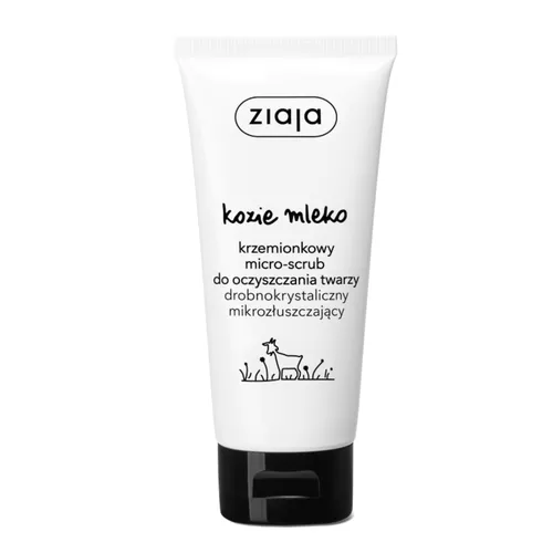 ziaja kozie mleko - krzemionkowy micro-scrub do oczyszczania twarzy, 75 ml