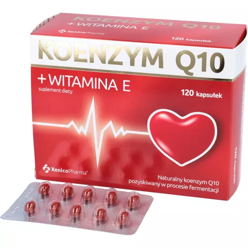 Koenzym Q10 + witamina E, 120 kapsułek