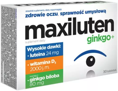 Maxiluten Ginkgo+, 30 tabletek
