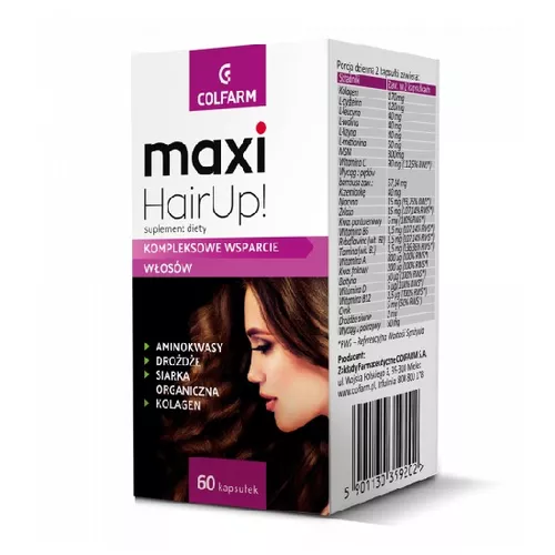 Maxi HairUp! - poprawa kondycji włosów, 60 kapsułek