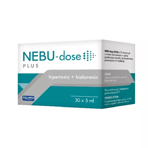 NEBU-dose PLUS, 3% roztwór soli z kwasem hialuronowym, 30 ampułek po 5 ml