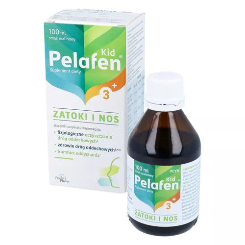Pelafen Kid Zatoki i Nos, syrop, smak malinowy, 100 ml