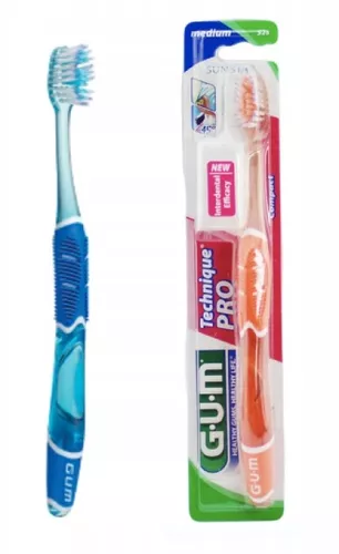 Sunstar GUM - TECHNIQUE PRO szczoteczka do zębów, średnia, 1 sztuka