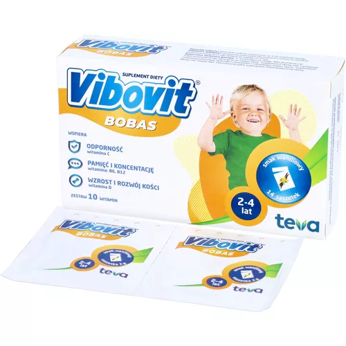 Vibovit Bobas, smak waniliowy, 14 saszetek