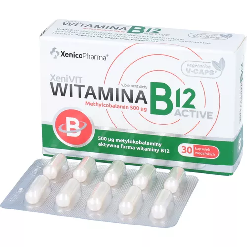 Witamina B12 Active Methylcobalamin 500 µg, 30 kapsułek