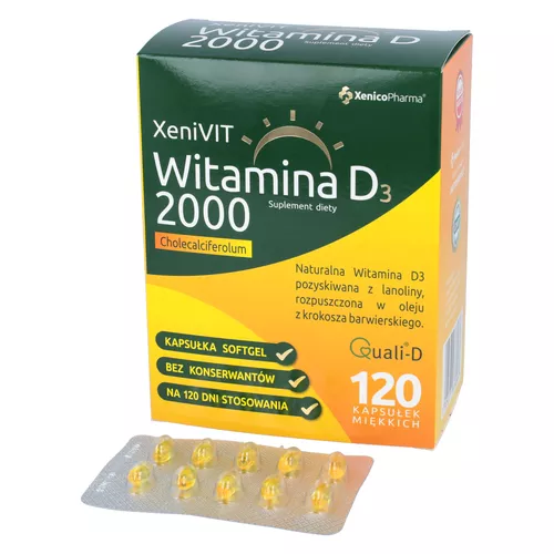 XeniVit Witamina D3 2000, 120 kapsułek